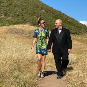 Unique and vibrant peacock dress